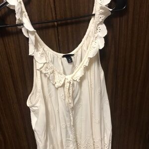 Off white eyelet cotton blouse size 3x